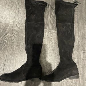 Stuart Weitzman lowland black suede boots